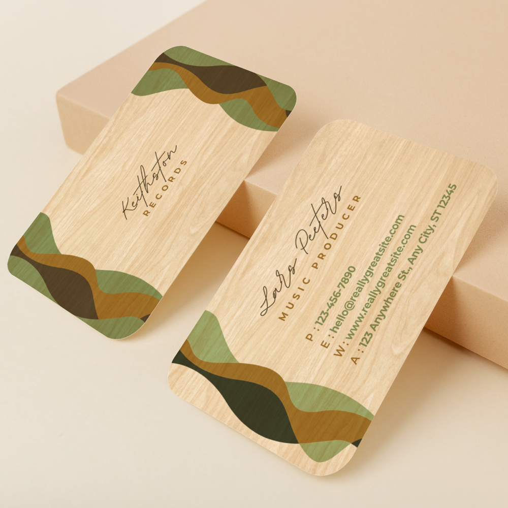Houten visitekaartjes