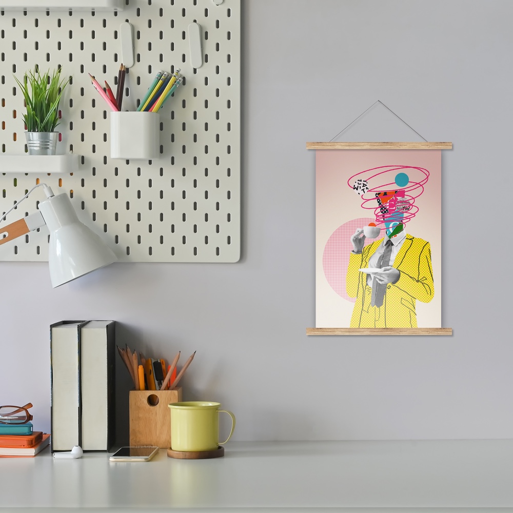 Posters met houten hanger